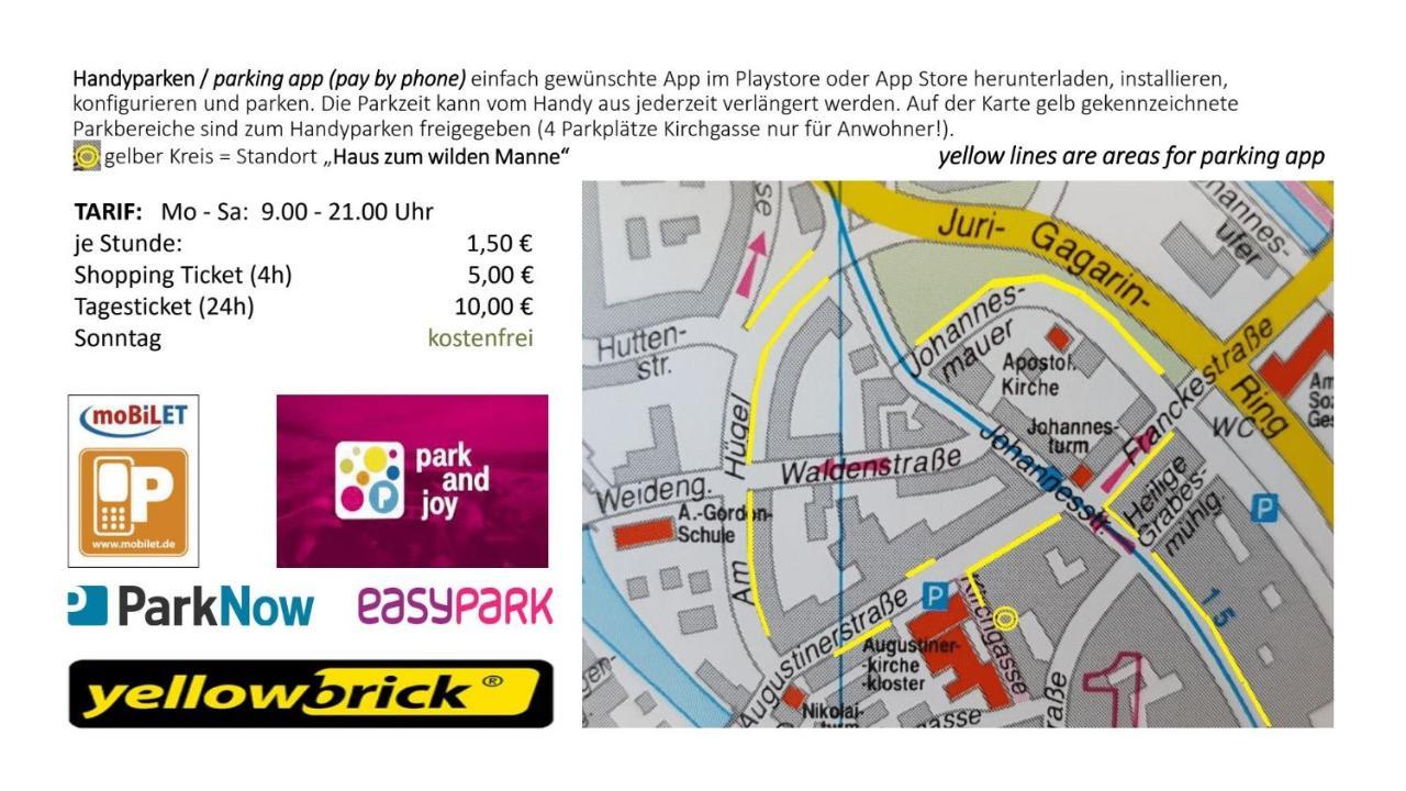 Haus Zum Wilden Manne Villa Erfurt Exteriör bild